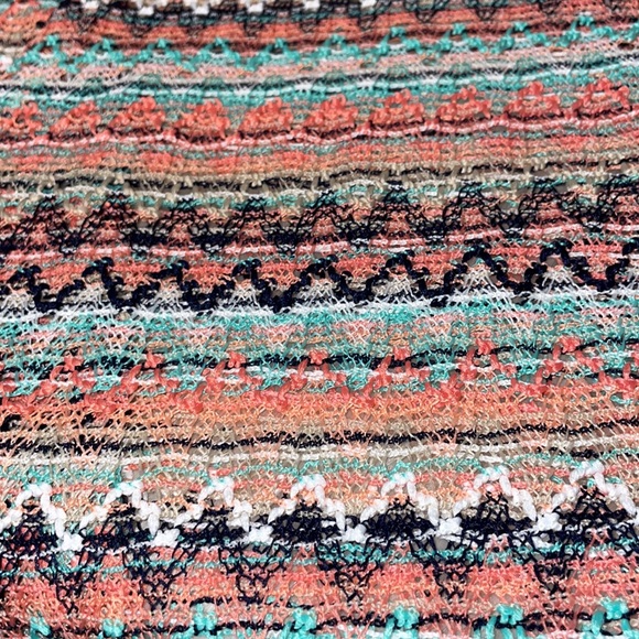 Signature 1 Studio Ladies Striped Knit Cover Up Fringe Vest - Picture 9 of 11